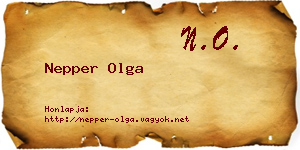 Nepper Olga névjegykártya